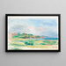 Golfo, mare, scogliere verdi - Pierre-Auguste Renoir — quadro incorniciato alla parete