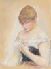 Giovane donna con un fiore Ritratto di Jeanne Samary - Pierre-Auguste Renoir — vista dell’opera