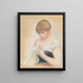 Giovane donna con un fiore Ritratto di Jeanne Samary - Pierre-Auguste Renoir — quadro incorniciato alla parete