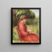 Giovane donna seduta - Pierre-Auguste Renoir — quadro incorniciato alla parete