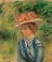 Giovane donna con cappello fiorito - Pierre-Auguste Renoir — vista dell’opera