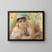 Giovane ragazza con l'orecchino di perla - Pierre-Auguste Renoir — quadro incorniciato alla parete