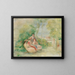 Giovani donne in un giardino - Pierre-Auguste Renoir — quadro incorniciato alla parete