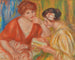 La Lecture. Due donne con corpetti rossi e rosa - Pierre-Auguste Renoir — vista dell’opera