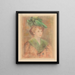 Dame au chapeau vert - Pierre-Auguste Renoir — quadro incorniciato alla parete