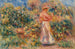 Paesaggio con donna in rosa e bianco - Pierre-Auguste Renoir — vista dell’opera