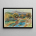 Lavatrice in un paesaggio - Pierre-Auguste Renoir — quadro incorniciato alla parete