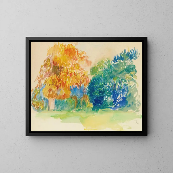 Gli alberi - Pierre-Auguste Renoir — quadro incorniciato alla parete