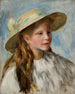 Little Girl With A Hat Jeune Fille Au Chapeau - Pierre-Auguste Renoir — vista dell’opera