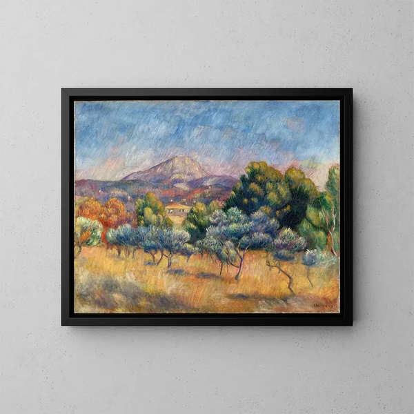 Mont Sainte-Victoire - Pierre-Auguste Renoir — quadro incorniciato alla parete