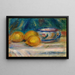 Nature morte: tre limoni e una tazza - Pierre-Auguste Renoir — quadro incorniciato alla parete