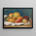 Natura morta con mele e pera - Pierre-Auguste Renoir — quadro incorniciato alla parete