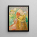 Piccola ragazza con il cappello giallo - Pierre-Auguste Renoir — quadro incorniciato alla parete