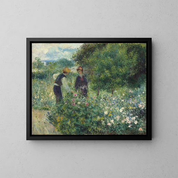 Cueillir des fleurs - Pierre-Auguste Renoir — quadro incorniciato alla parete