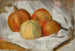 Mele, cotogne e melograno su un panno - Pierre-Auguste Renoir — vista dell’opera