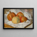 Mele, cotogne e melograno su un panno - Pierre-Auguste Renoir — quadro incorniciato alla parete