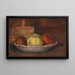 Mele in una ciotola e cesta - Pierre-Auguste Renoir — quadro incorniciato alla parete
