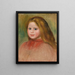 Ritratto di giovane ragazza - Pierre-Auguste Renoir — quadro incorniciato alla parete