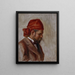 Ritratto di Ambroise Vollard con foulard rosso - Pierre-Auguste Renoir — quadro incorniciato alla parete