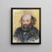 Ritratto di Cézanne - Pierre-Auguste Renoir — quadro incorniciato alla parete