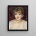 Ritratto di Jeanne Samary - Pierre-Auguste Renoir — quadro incorniciato alla parete