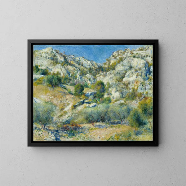Rochers à l'Estaque - Pierre-Auguste Renoir — quadro incorniciato alla parete