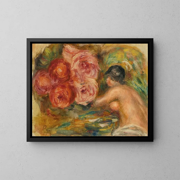 Roses e studio di Gabrielle - Pierre-Auguste Renoir — quadro incorniciato alla parete