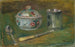 Zuccheriera, bicchiere, cucchiaio e coltello - Pierre-Auguste Renoir — vista dell’opera