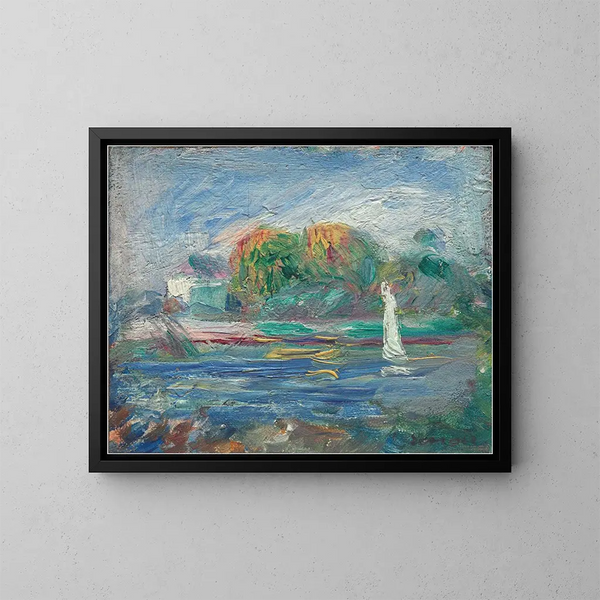La rivière bleue - Pierre-Auguste Renoir — quadro incorniciato alla parete