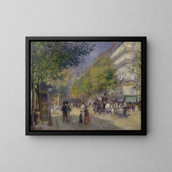 Les Grands Boulevards - Pierre-Auguste Renoir — quadro incorniciato alla parete