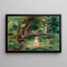 Tre personaggi in un paesaggio - Pierre-Auguste Renoir — quadro incorniciato alla parete