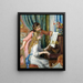 Due giovani ragazze al pianoforte - Pierre-Auguste Renoir — quadro incorniciato alla parete