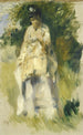 Femme in piedi vicino a un albero - Pierre-Auguste Renoir — vista dell’opera