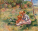 Donna e bambino nell'erba - Pierre-Auguste Renoir — vista dell’opera