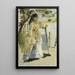 Femme près d'une clôture - Pierre-Auguste Renoir — quadro incorniciato alla parete