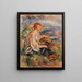 Donna in Blusa di Tulle e Gonna Nera Donna in blusa di tulle e gonna nera in un paesaggio - Pierre-Auguste Renoir — quadro incorniciato alla parete