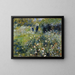 Donna con l'ombrello in un giardino - Pierre-Auguste Renoir — quadro incorniciato alla parete