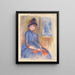 Giovane ragazza in abito blu - Pierre-Auguste Renoir — quadro incorniciato alla parete