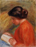 Young Woman Reading Jeune femme lisant buste - Pierre-Auguste Renoir — vista dell’opera