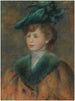 Giovane donna con cappello verde - Pierre-Auguste Renoir — vista dell’opera