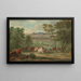 Vista del Castello Neuf di Saint-Germain-en-Laye con partenza per la caccia - Pierre-Denis Martin — quadro incorniciato alla parete