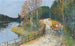 Attelage di buoi sulle rive del Loing - Pierre-Eugène Montzin — vista dell’opera