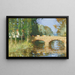 Il ponte sul fiume - Pierre-Eugène Montzin — quadro incorniciato alla parete