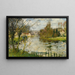 Villaggio sul fiume - Pierre-Eugène Montzin — quadro incorniciato alla parete