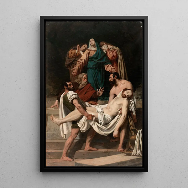 La Mise au tombeau - Pierre-Jules Jollivet — quadro incorniciato alla parete
