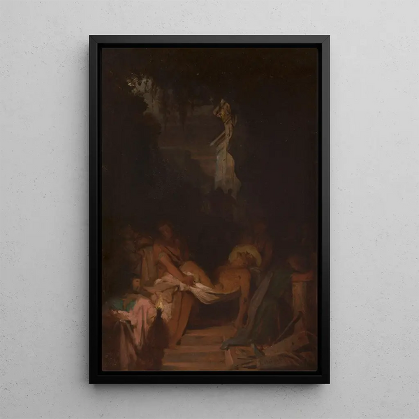 La Mise au tombeau - Pierre-Nicolas Brisset — quadro incorniciato alla parete