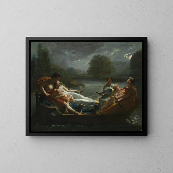 Il sogno di felicità - Pierre-Paul Prud'hon — quadro incorniciato alla parete