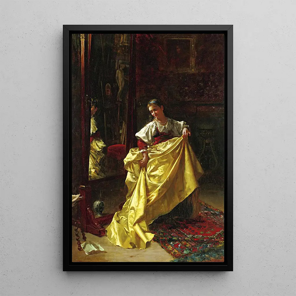 La robe de grand-mère - Pierre Adolphe Huas — quadro incorniciato alla parete