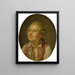 Ritratto di un giovane uomo - Pierre Alexandre Wille — quadro incorniciato alla parete