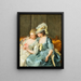 Due giovani donne che leggono una lettera - Pierre Alexandre Wille — quadro incorniciato alla parete